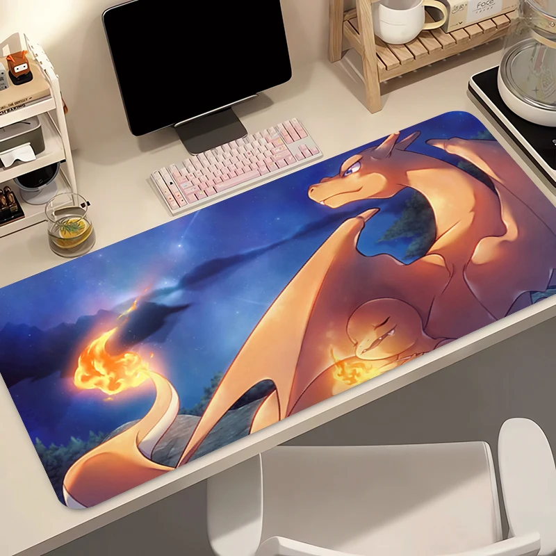 Alfombrilla de ratón de Anime Pokemon Charizard Kawaii, accesorios para videojuegos, alfombrilla de ratón para ordenador portátil, alfombrilla de ratón para teclado de Pc, alfombrilla de escritorio