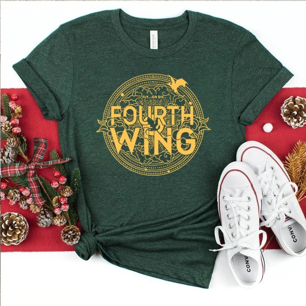 Fourth Wing T Shirt Basgiath War College T-shirt Dragon Rider Violet Sorrengail Tees Bookish Merch Rebecca Yoros Gift Fans Top