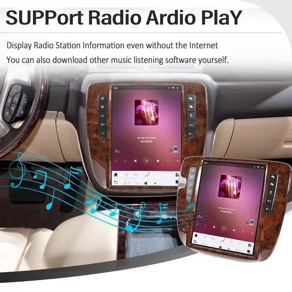 

12.1-дюймовый Android-плеер для GMC Yukon, Chevrolet Suburban, Tahoe 2007-2014, с CarPlay, сенсорным экраном, мультимедиа и GPS-навигацией