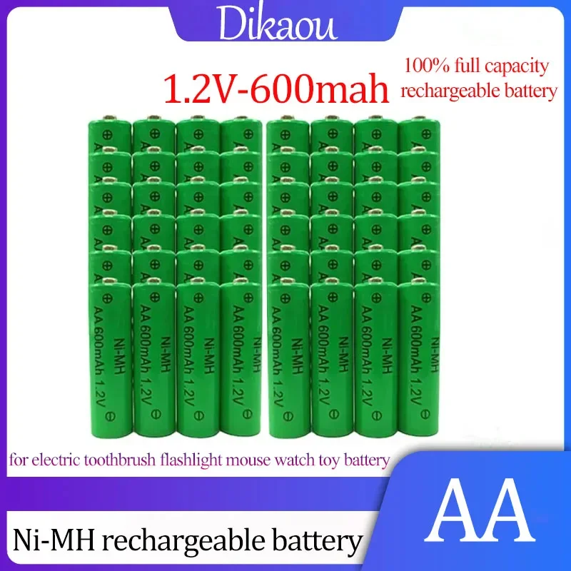 1-30pcs AA 1.2V 600mAh Ni-MH rechargeable batter suitable for electric toothbrush flashlight mouse watch toy battery MP3/MP4 etc