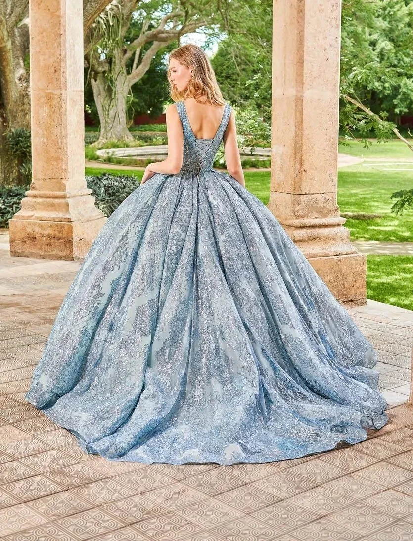 فساتين أميرة Quinceanera رمادية ، ثوب حفلة ، دانتيل شفاف ، حلوة 16 فساتين ، 15 سنة ، 15 سنة