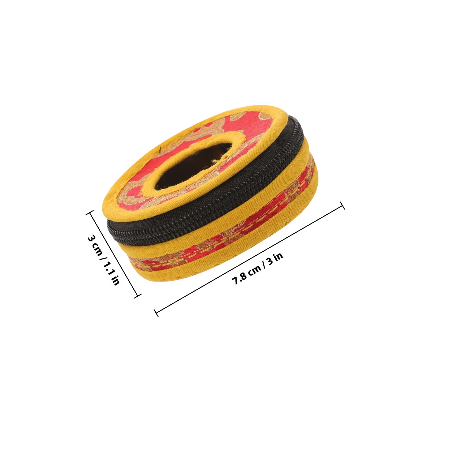 حقيبة الصنج الإصبع اليدوية المطرزة نمط الميمون الحقيبة لتخزين جرس Tingsha سستة إغلاق أكياس الصنج الاصبع #2