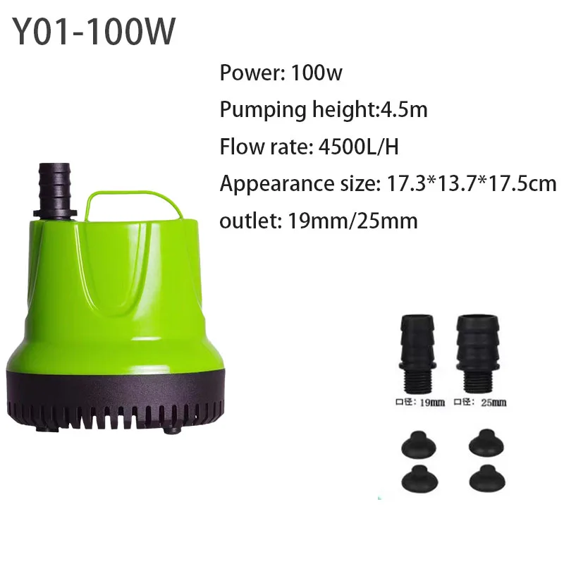 Dompelpomp voor aquariumvijver, hydrocultuur tuinfontein, ultrastille waterval, 6W, 12W, 25W, 60W, 100W 110V-220V