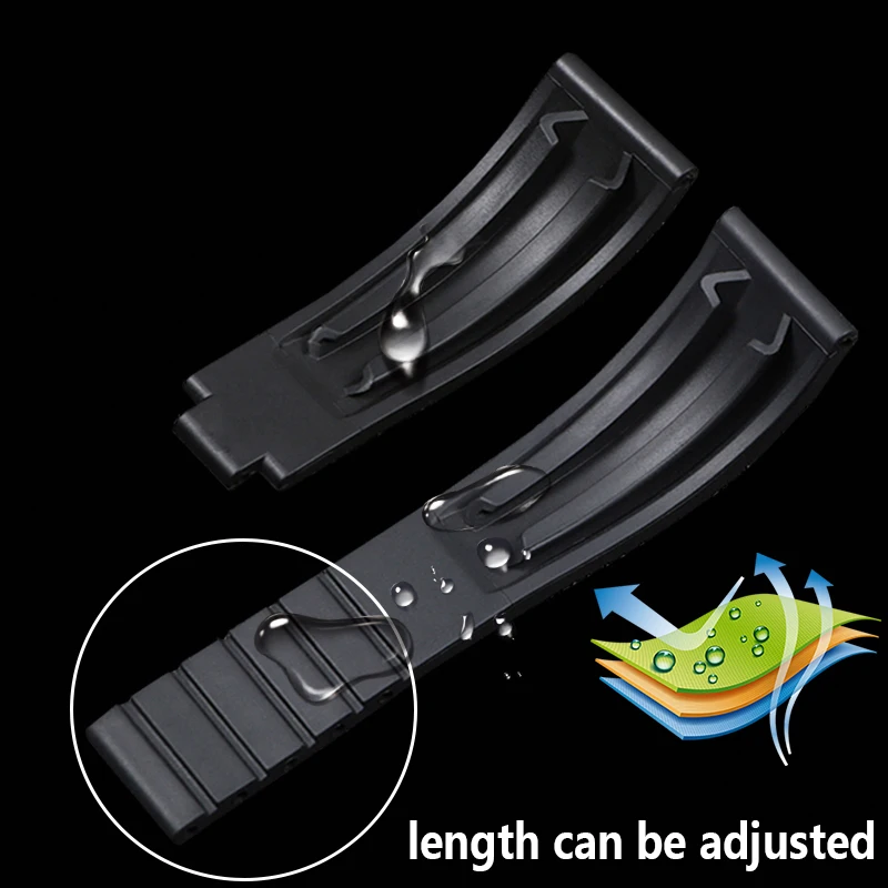 High quality Rubber watchband for rolex GTM watch band 20mm 21mm waterproof silicone prevent dust wristband bracelet Strap