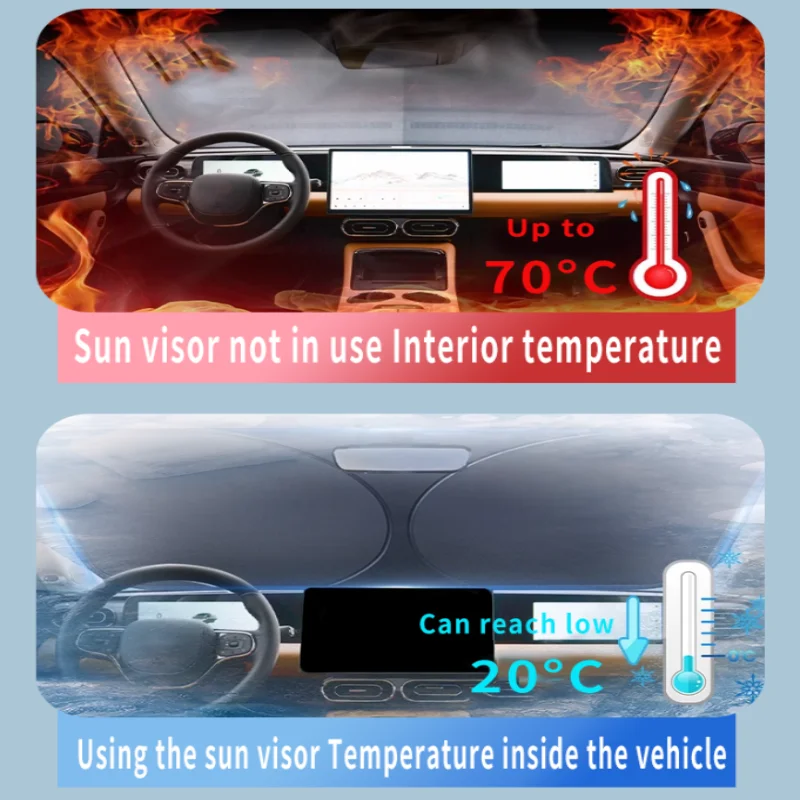 For Range Rover Evoque 2012~2025 2018 Car Sun Visor Front Windshield Sunshade Heat Insulation Summer Cooling Auto Accessories