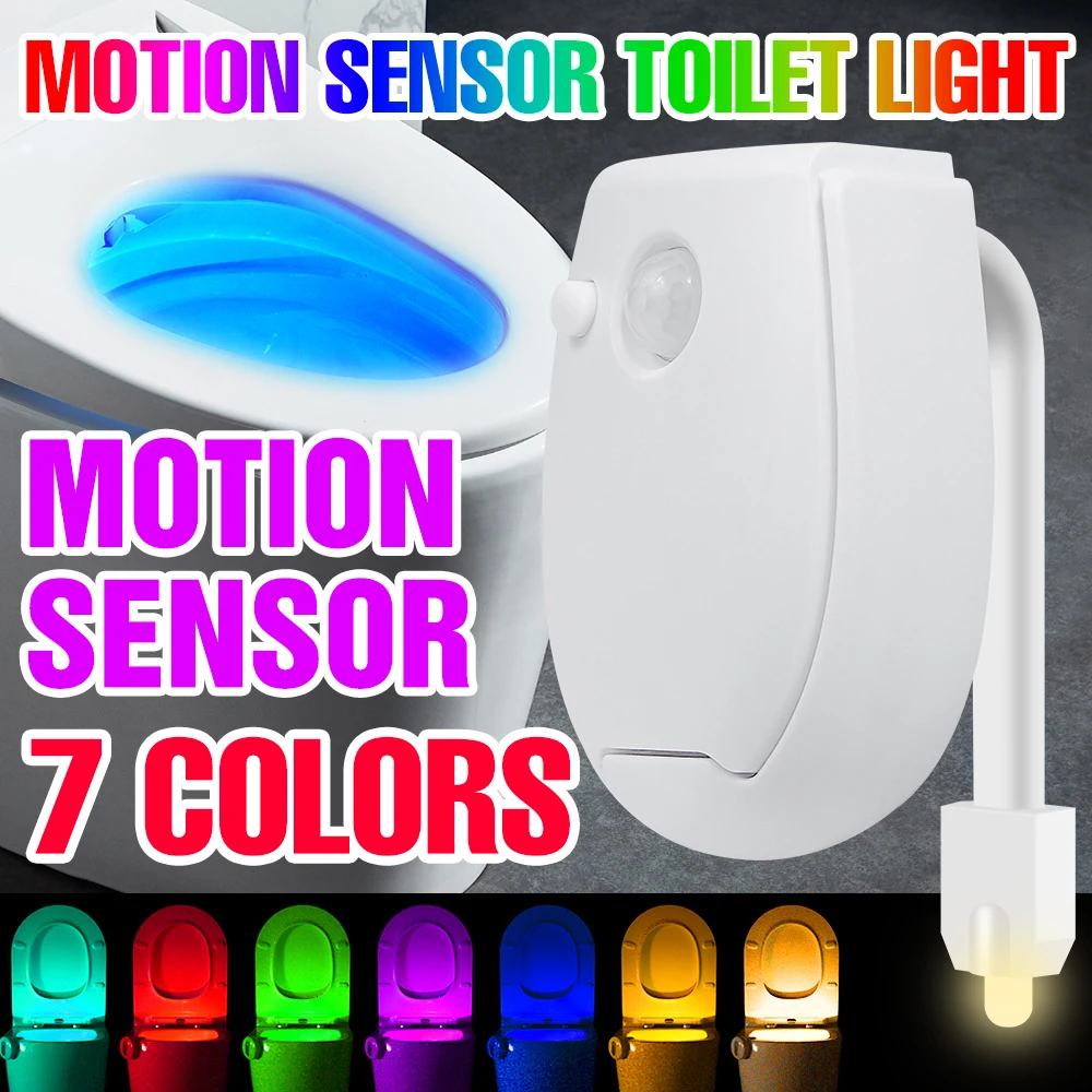 LED Toilet Lights PIR Sensor Washroom LED Night Light RGB Toilet Seat Waterproof Backlight For Home Bathroom Decorate Night Lamp