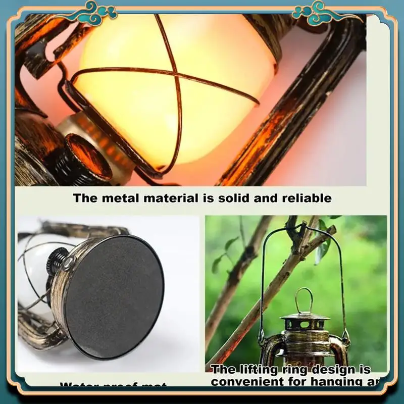 

Latest Portable Camping Lamp USB Rechargeable Hanging Tent Lantern Without Remote Control Dynamic Flame Light Battery Powered