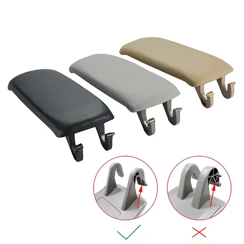 1 Pc 가죽 자동차 팔걸이 래치 커버 아우디 A6 C5 1998-2005 센터 콘솔 팔걸이 스토리지 박스 뚜껑 커버 자동차 액세서리