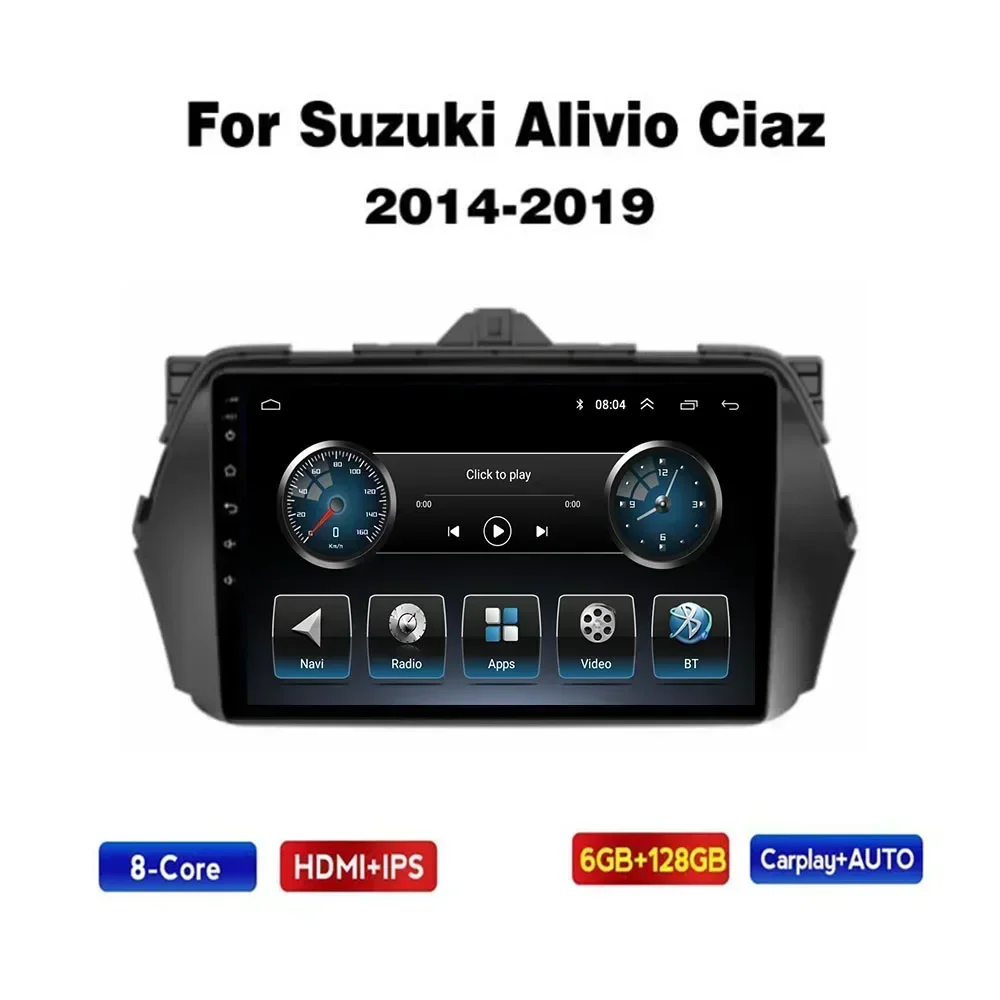 2 Din Android 13 Car Stereo Radio DVD GPS Multimedia Video Player 5G WiFi Camera DSP Carplay for Suzuki Alivio Ciaz 2014 - 2035