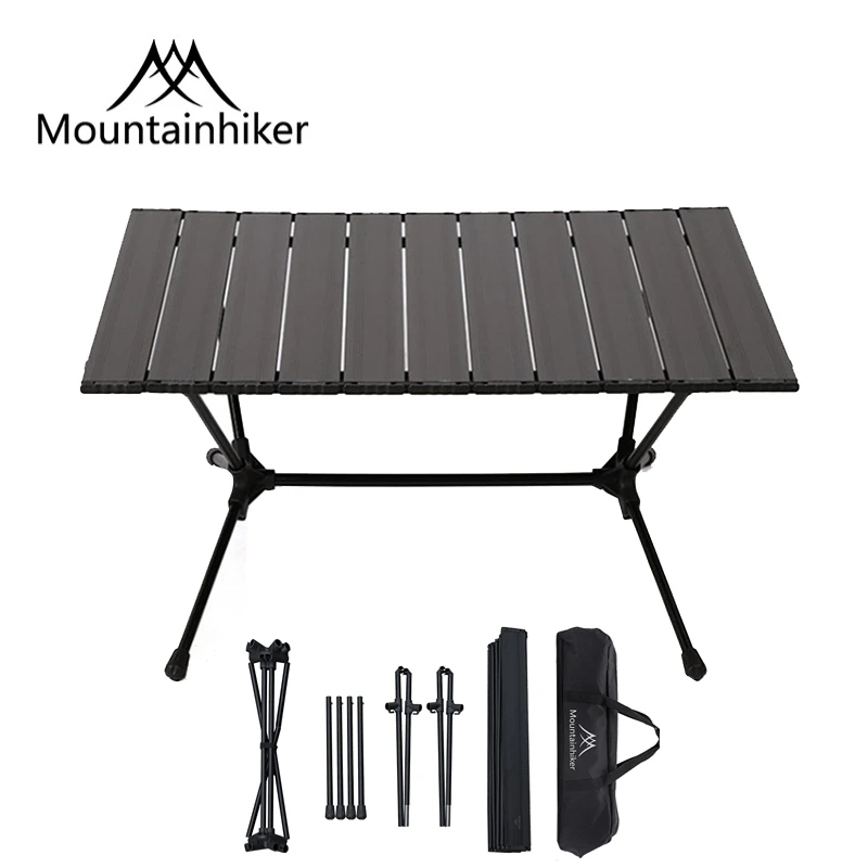 Mountainhiker Aluminum Alloy Camping Portable Folding Table Picnic BBQ Outdoor Tables Furniture Retractable Travel Tourist Table