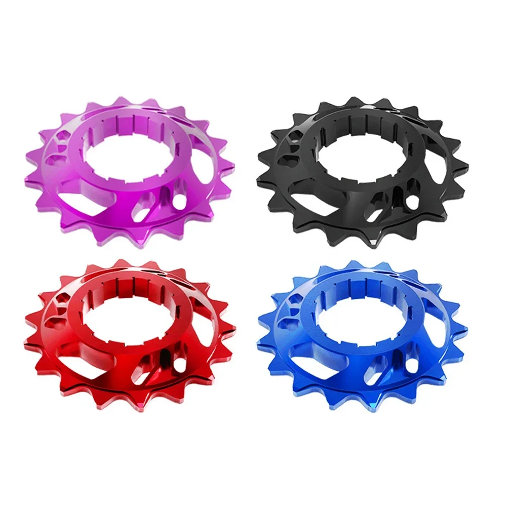 Single Speed Flywheel Conversion Kit 18T Cassette Cog MTB Road Bike Sprocket Outdoor Cycling Accessory 4 colors aluminum alloy