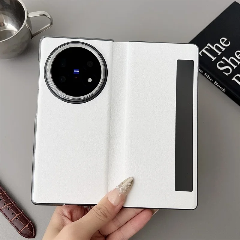 

Flip Book Leather For Vivo X Fold 5 Case Wallet View Smart Windows Stand Protection Cover