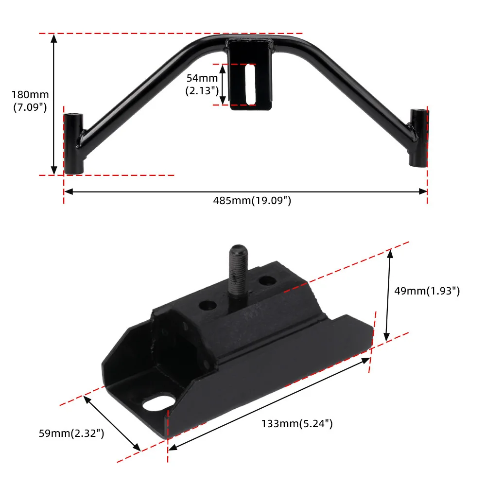 Crossbeam modification is applicable to 1959-1964 Chevrolet Impala, 700R4, 4L60, 4L60E, 1959-1964 X Frame.