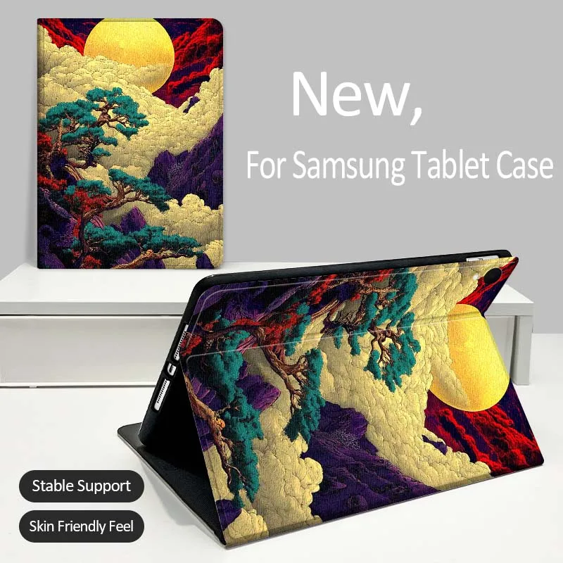 

Artistic landscape pattern Tablet Case For Samsung Galaxy Tab A A7 A8 A9 A11 S6 S11 Lite Plus 10.1 10.4 10.5 Inch 2022 2025