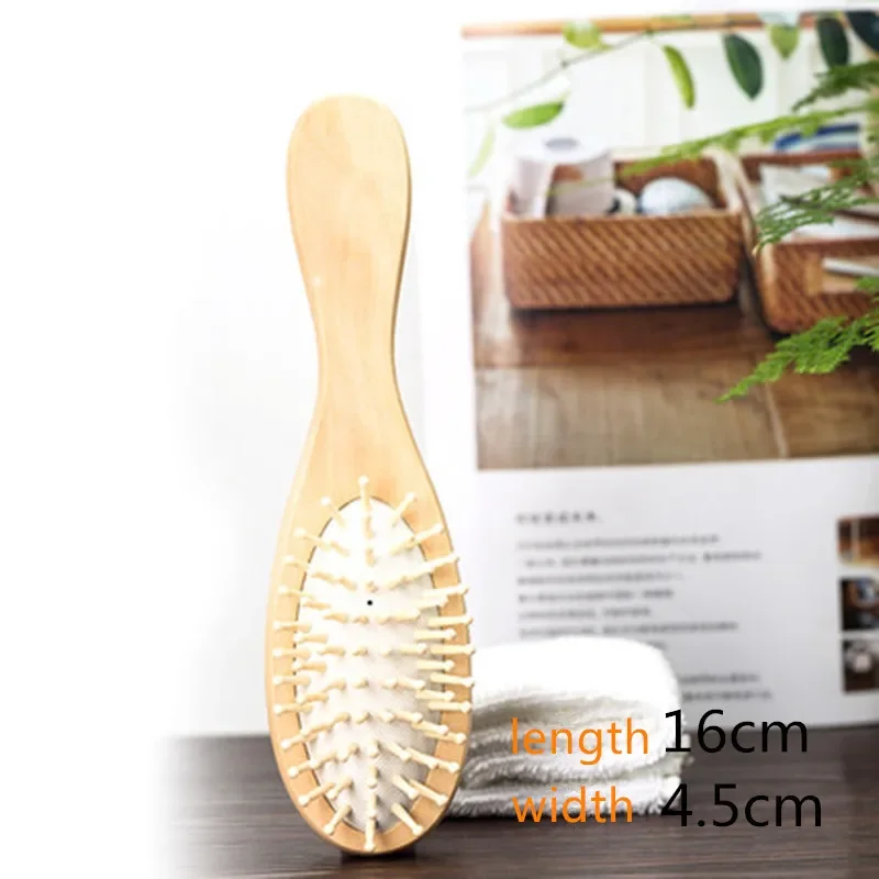 Pure Wood Air Cushion Comb, Pentes de bambu saudáveis naturais, Escova de massagem profissional, Escovas de cabelo, Ferramentas do cuidado do couro cabeludo