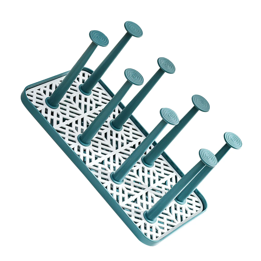 

1pc Small White Upside Down Drain Rack PP Material Cup Drying Stand Organizer Bottle Drainer Rack Home Storage Solution