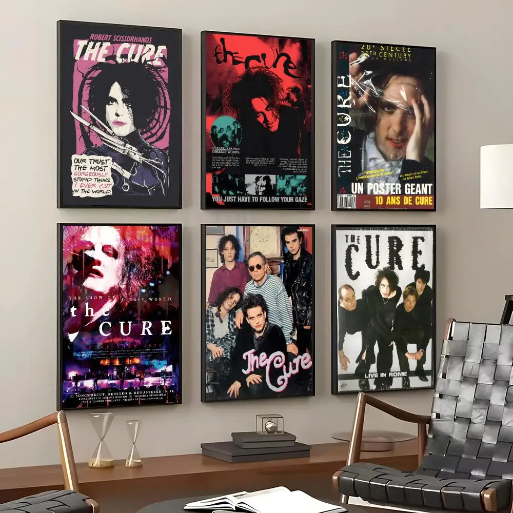 Band The Cure Poster Self-Adhesive Waterproof Wall Stickers, Coffee Bar Home Wall Decor