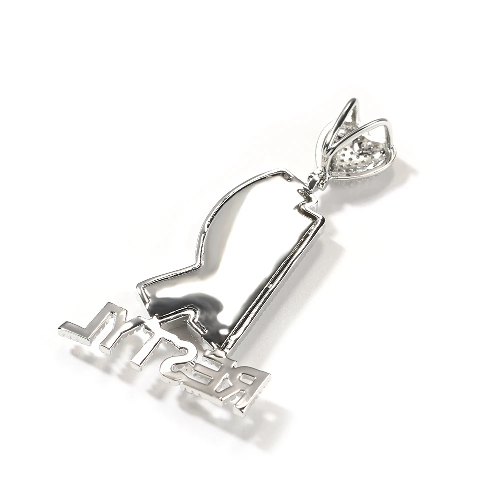 UWIN Customized Stacked Names Pendant for Men Women Iced Out Cubic Zirconia Letters Charms with Heart Bail Fashion Jewelry