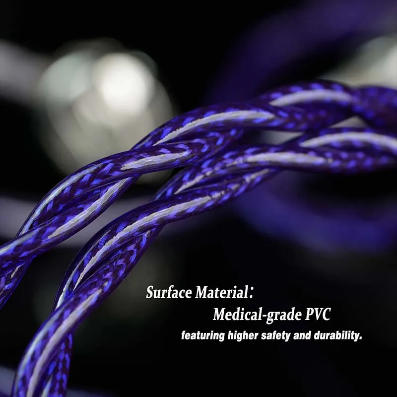 TRKAPLST-50 7N OCC versilbertes Kopfhörerkabel 2,5 3,5 4,4 mm symmetrisches Upgrade-Kabel für IE900 0,78 mm versenktes 2-poliges MMCX HIFIMAN – Detail 12