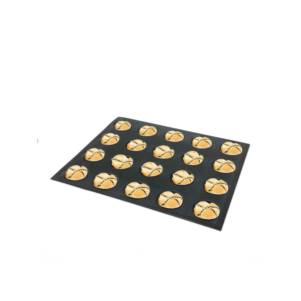 

20-Hole Silicone Mold Cake T Mini Pizza Model Round Bread Hamburger Mold Non-Stick Baking Tray Tool