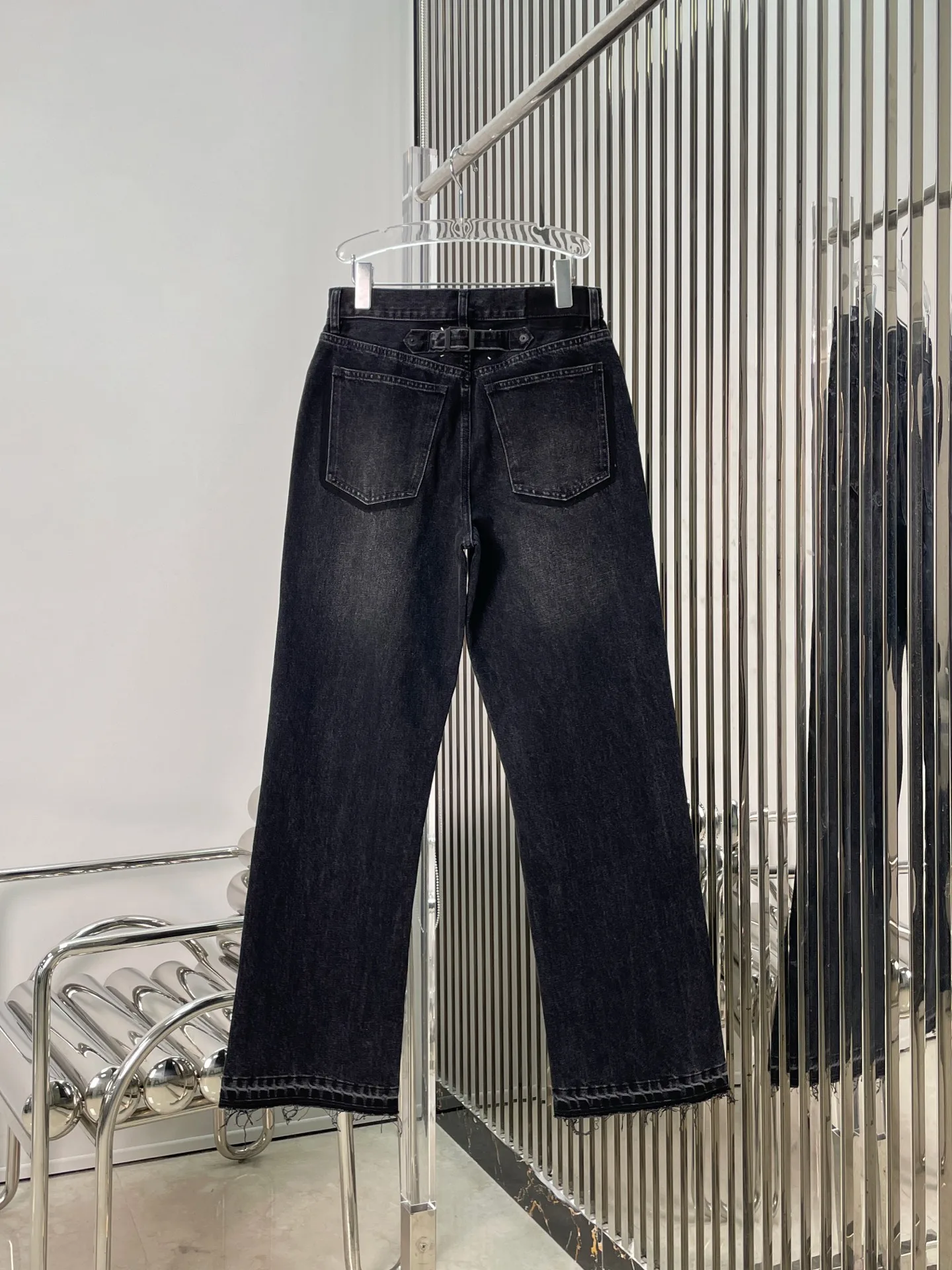 

High Waist Straight Leg Jeans Women's Carbon Bla Waed Casual Long Pants Retro Sle Ladies' Denim Trousers Winter Season