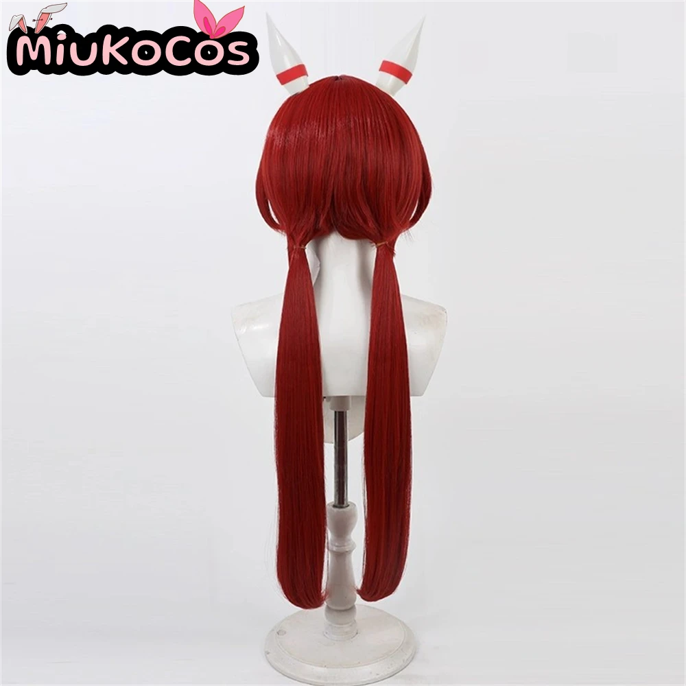 متوفر في المخزون ю ineバリアasirOn Win الاختلاف شعر مستعار تأثيري مع آذان وذيل MiukoCosplay لعبة Umamusume: كوسبلاي ديربي جميل