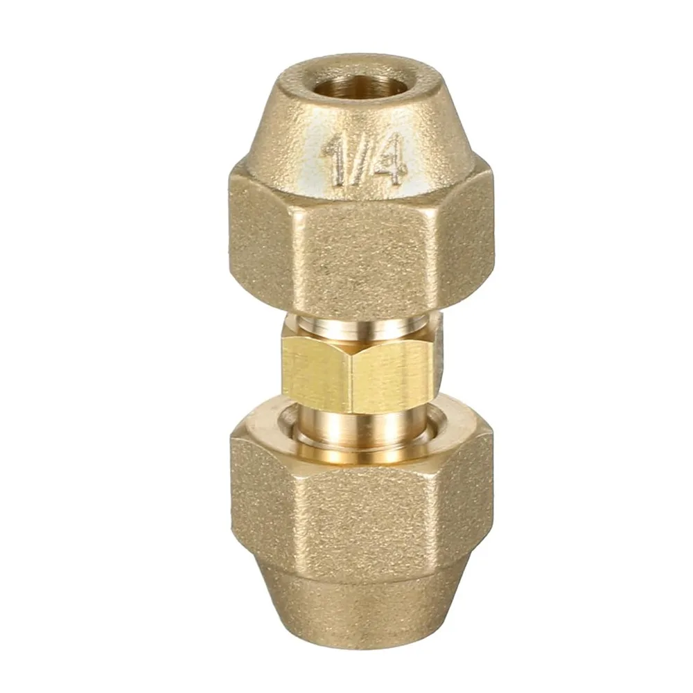 Rechte Pijp Verlengstuk 1/2 "1/4" 3/8 "Met Flare Moeren Koperen Connectors Pijp Koppeling Adapters
