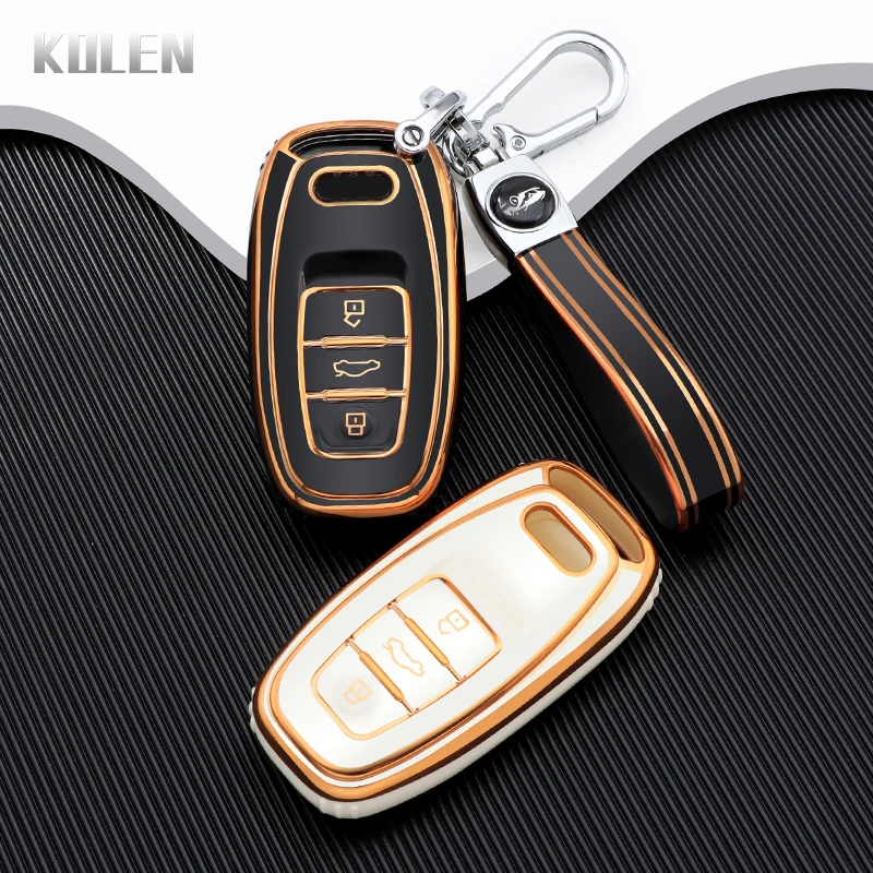 TPU Car Key Cover Case Shell Fob For Audi A1 A3 A4 A5 A6 A7 A8 Quattro Q3 Q5 Q7 S4 S5 S6 S7 S8 R8 TT Key Protector Accessories image 3
