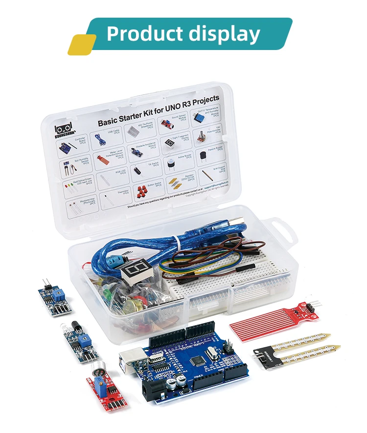 KUONGSHUN Starter-Kit mit Einzelhandelsverpackung für Schulkinder, Programmier-Set, Lernspielzeug für Arduino Uno R3 – Detail 5