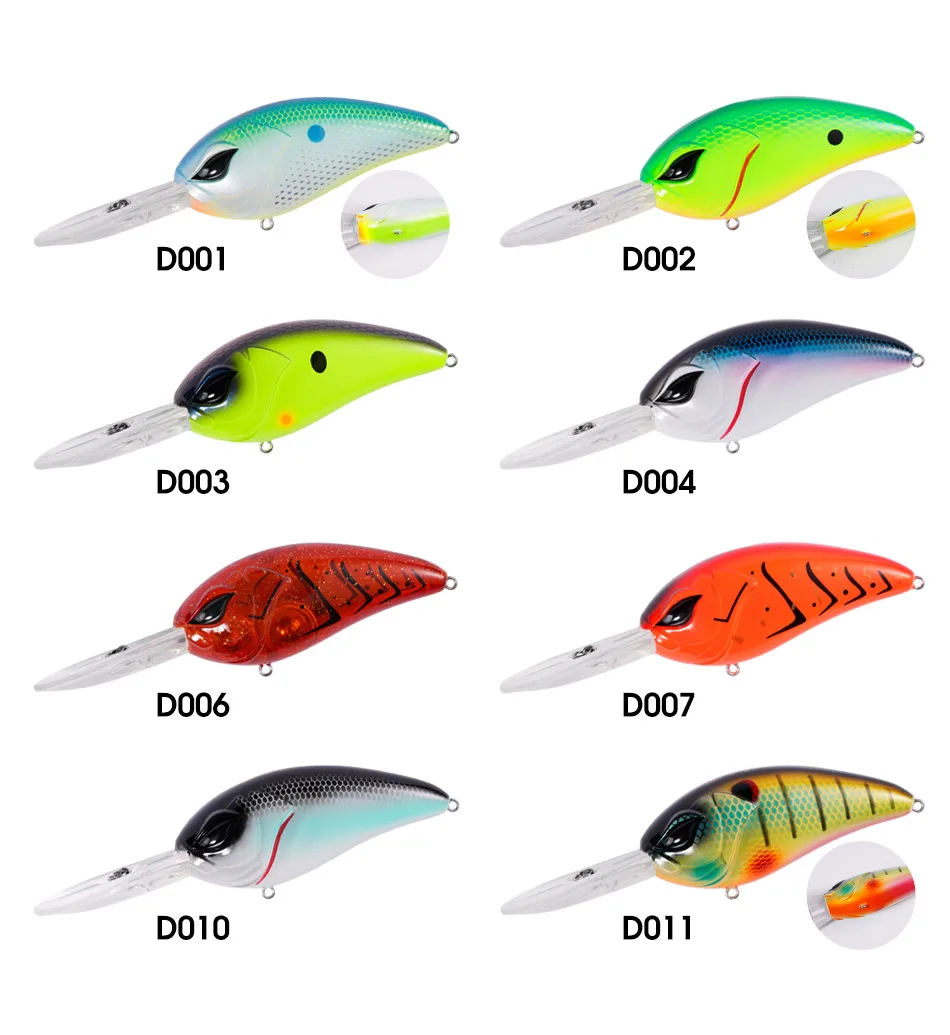 NOEBY Tieftauchen-Kurbelköder, 8 cm, 30,5 g, schwimmender Minnow-Angelköder, künstlicher harter Köder für Barsch, Hecht, Salzwasser-Angelköder – Detail 8