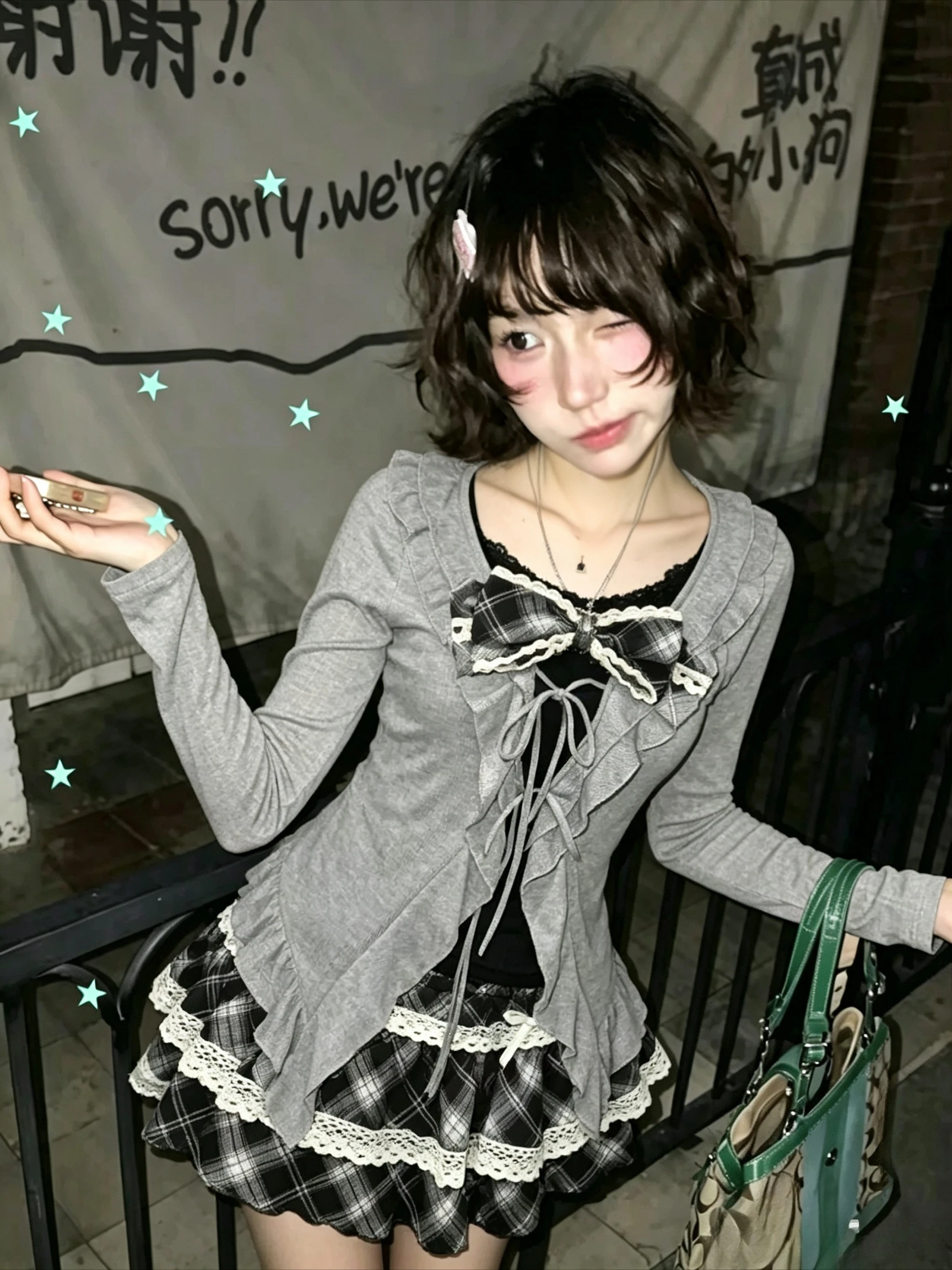 Conjunto de 3 Piezas Estilo Lolita Japonés para Chicas, Cárdigan Corto Informal, Chaleco Ajustado, Falda con Vuelos, Ropa Kawaii Harajuku para Mujer