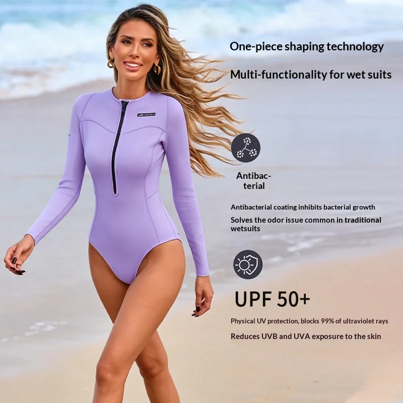2MM Diving Suit Women's One-Piece Jellyfish Suit Bikini Diving Suit Surfing Warm And Sun Protection Wet Suit