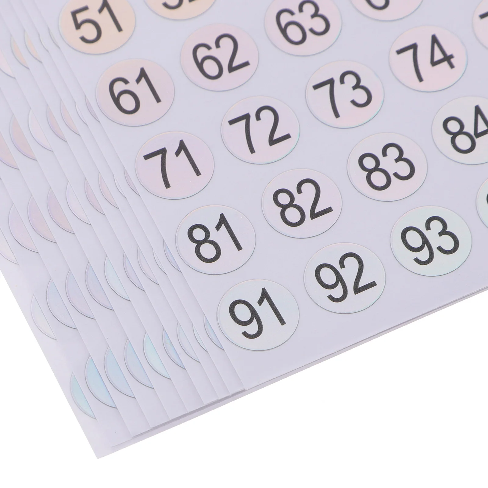 

10 Sheets Number Stickers Reflective Adhesive Classification Labels for Office School Party Organization Identification
