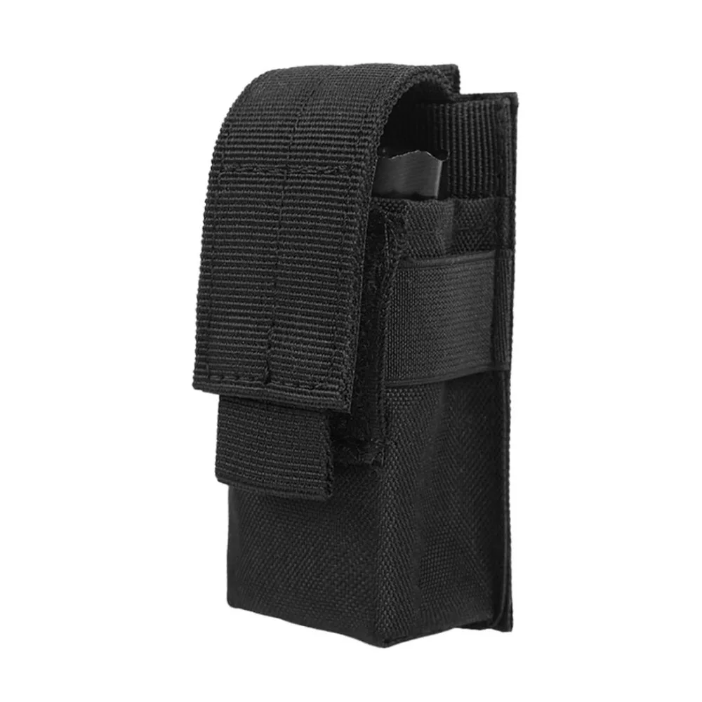 Tactical Molle 9mm Single Magazine Pouch,Torch Holder,Magazine Single Mag Bag,Knife Holster,M5,EDC,Outdoor Hunting Waist Bag