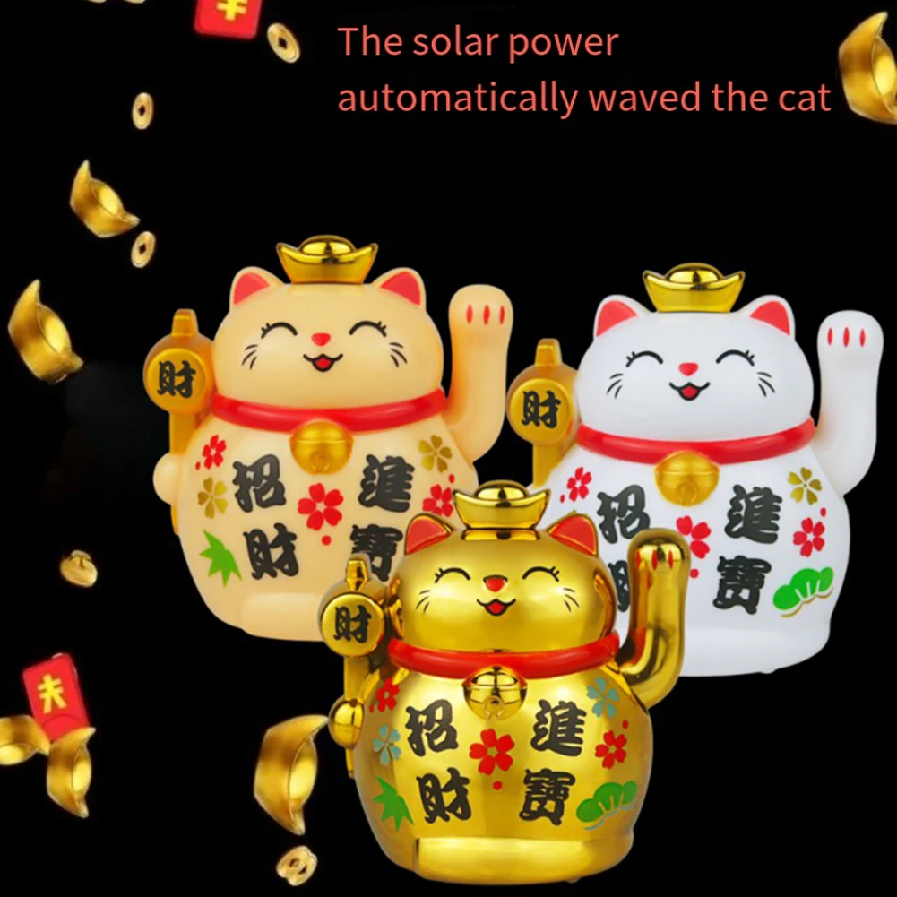 Automatic Lucky Cat Environmentally Friendly Gold Nugget Home Decoration Home Office Car Decoration Continuously