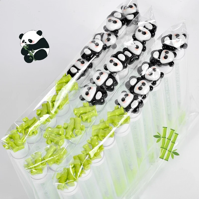 10 Pcs Random Style Lash Brush Eyelash Brushes for Eyelash Extensions Spoolies Cleaning Mascara Wands Tube Panda Tube Mascara