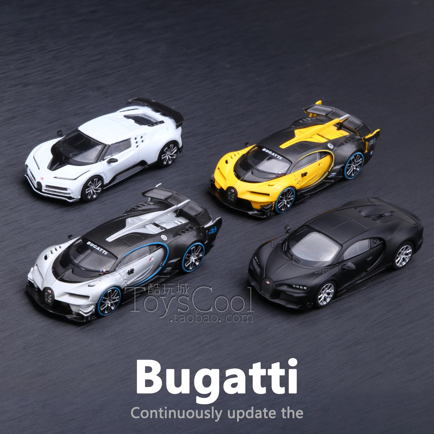 JKM Bugatti Veyron Collection MINI GT1:64 MGT Alloy Car Model Toy Racing Sports Car Collection Ornaments