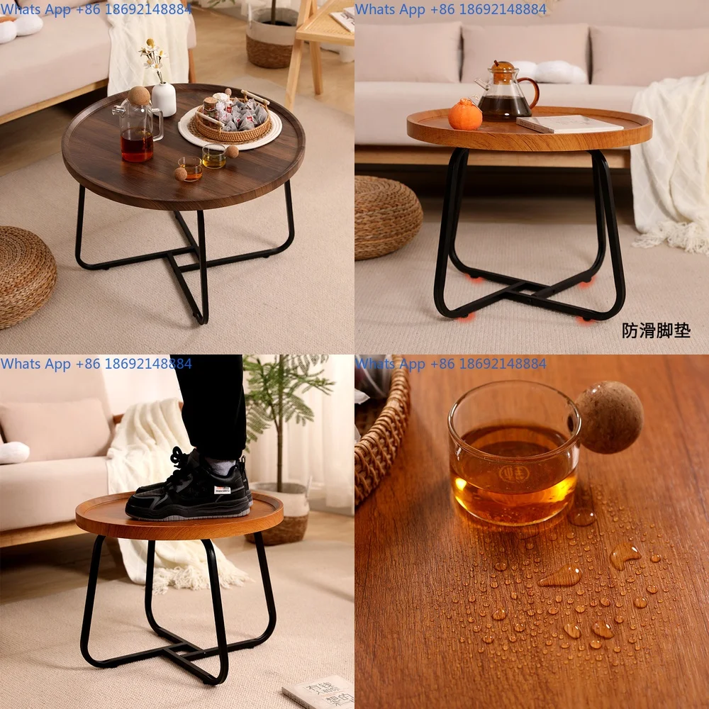 

Round Coffee Table Minimalist Living Room Balcony Small Table Bedroom Nordic Style Rugs Table