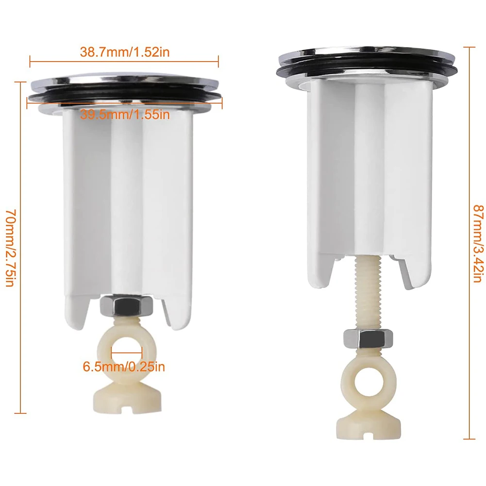 Wash Basin Plug Universal Sink Plug Bathroom Sink Strainer 40mm Pop-Up Plug Replacement Drain Plug Stopper Bathroom Accessories