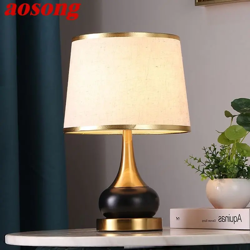 

AOSONG Nordic Table Lamp LED Creative Modern Bedside Desk Lights Luxury Simple Decor for Home Living Room Study Bedroom