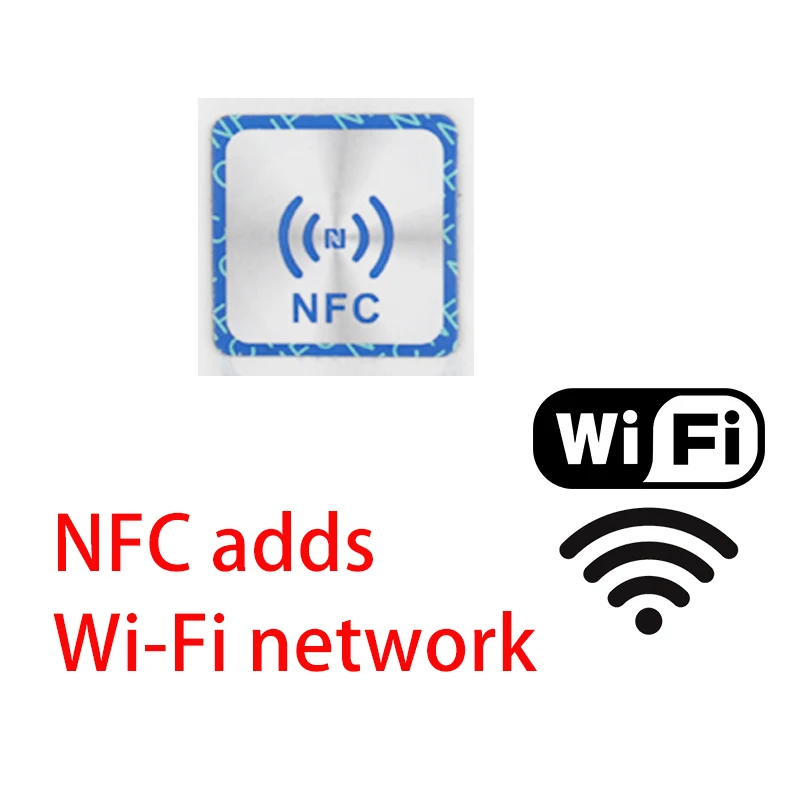 10pcs Anti-metal NFC Sticker 888 Byte Ntag216 Label for Convenient WIFI Connection