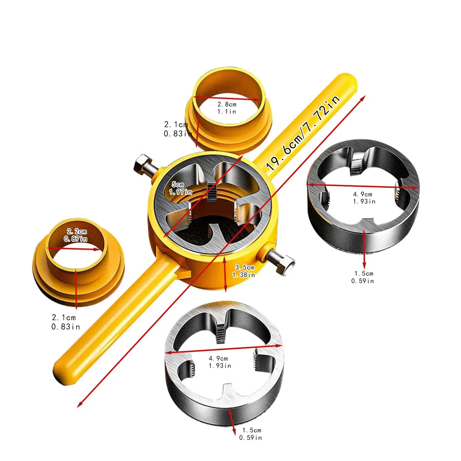 6 قطع الأنابيب البلاستيكية الموضوع يموت عدة ارتداء مقاومة قوي صانع الموضوع DIY بها بنفسك الأنابيب البلاستيكية دليل المهنيين التنصت السريع