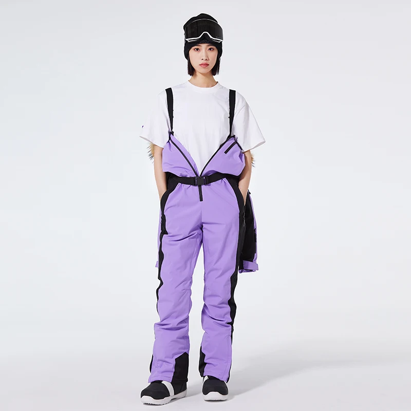 2024 One-piece Ski Suit for Women Thickening Snowboard Women Overalls Winter Windproof Waterproof Jumpsuit Clothing Skiing Suit