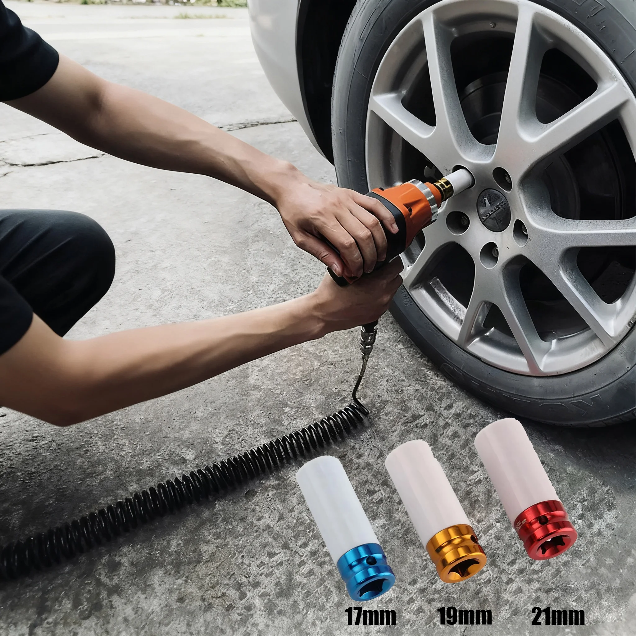 

1/2 Drive Thin Wall Lug Nut Socket Set Impact Wheel Removal Automotive Tire Tool