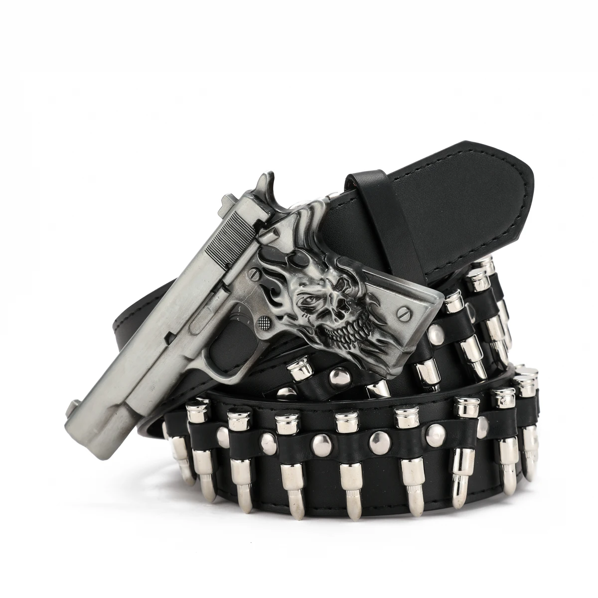 حزام PU فريد وكلاسيكي على طراز رعاة البقر الغربي، مناسب لكل من الرجال والنساء، مثالي للمناسبات أو الحفلات #5