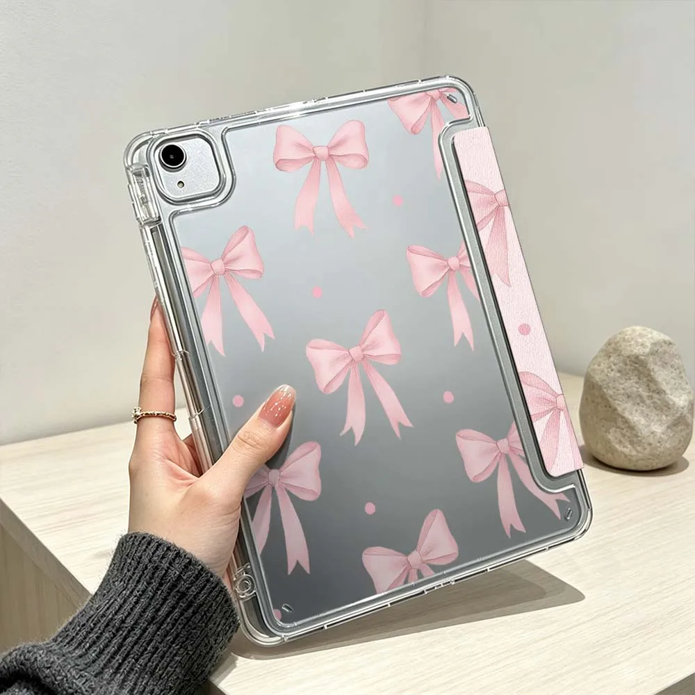 Artistic Design Bow Soft For iPad Pro Air mini 6 5 4 3 2 1 11th 10th 6th 5th M5 M4 M3 M2 9gen Foldable 3Y Tablet Case