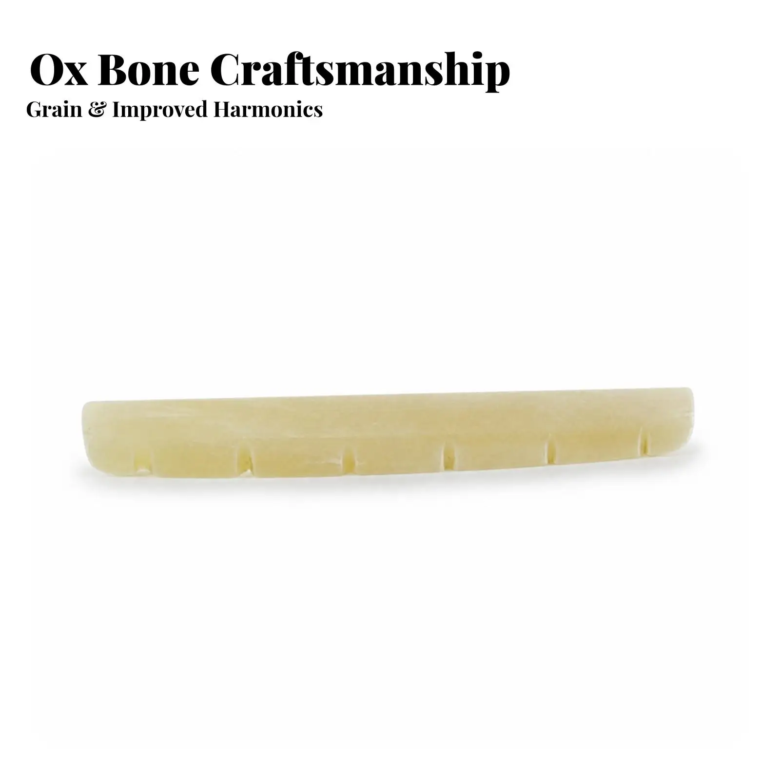 3 Pieces 42mm Guitar Bone Nut | 42mm Width, Pre-Slotted String Grooves, for Instrument Maintenance