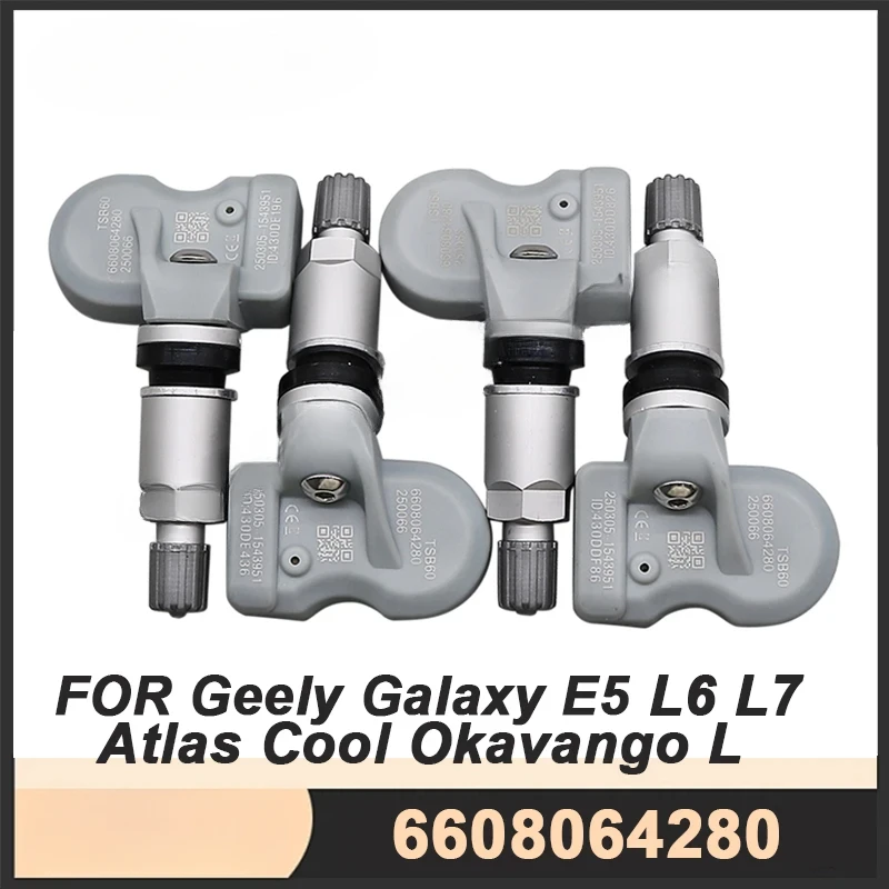 

4 шт. датчик TPMS датчик контроля давления в шинах для Geely Atlas COOL Geometry A G6 Galaxy E5 L6 Okavango L 433 МГц 6608064280