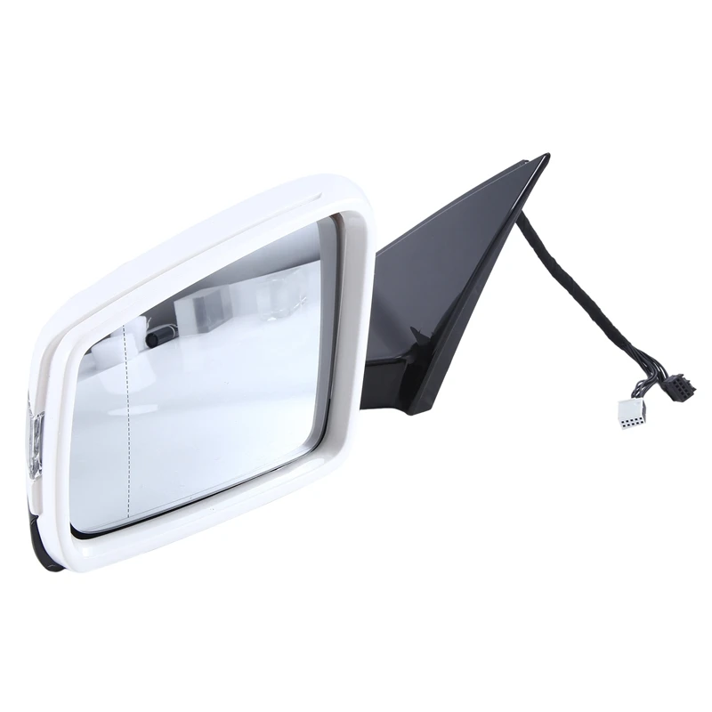 Side Door Power Rear View Mirror Assembly White For Mercedes Benz W221 S Class S300 S400 S500 S550 2010-2013