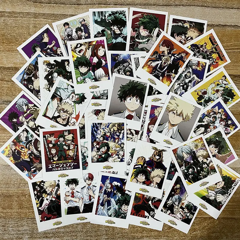 My Hero Academia Lomo Card Midoriya Izuku Bakugou Katsuki Todoroki Shoto Anime Peripheral Game Collection Cards Kid Toys Gifts